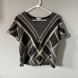 I Love H81 Short Sleeve Sweater Top